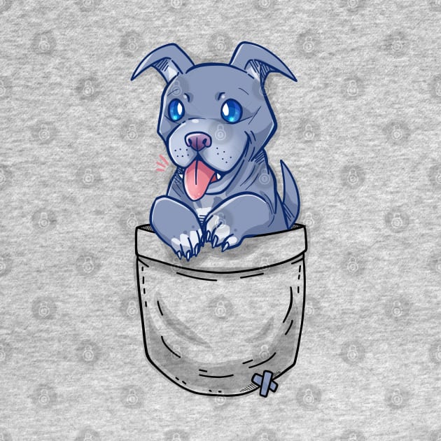 Pocket Cute Pitbull Pibble Dog by TechraPockets